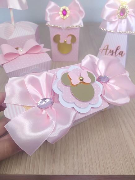 Kit 20 Personalizados - Minnie Rosa Luxo