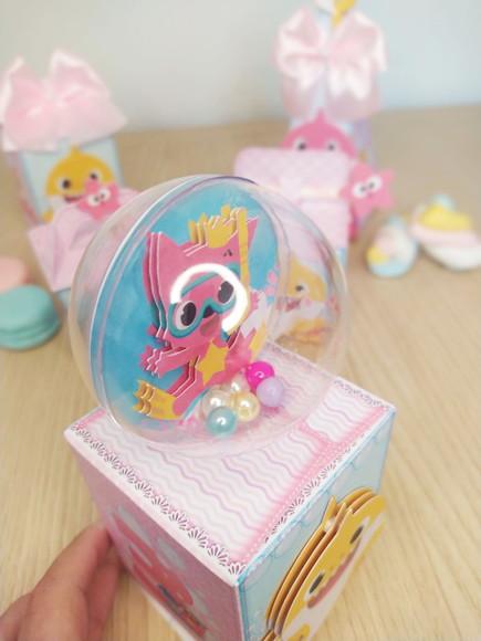 Kit 25 Personalizados Babyshark Rosa