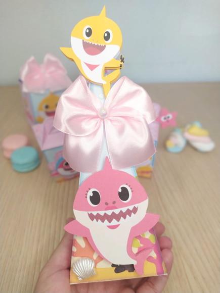 Kit 50 Personalizados Babyshark Rosa