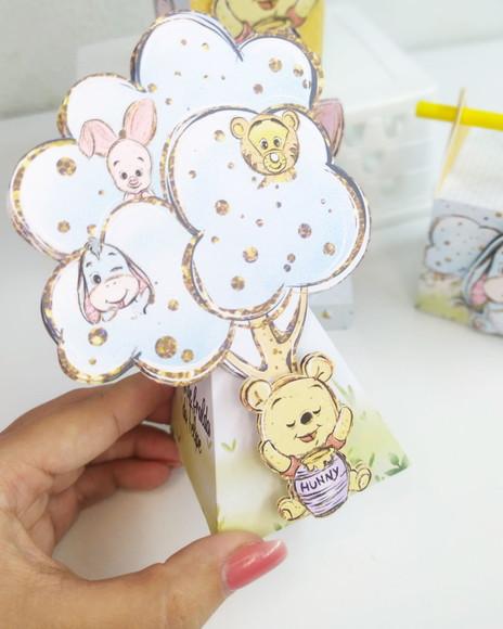Kit 40 Personalizados Ursinho Pooh Baby