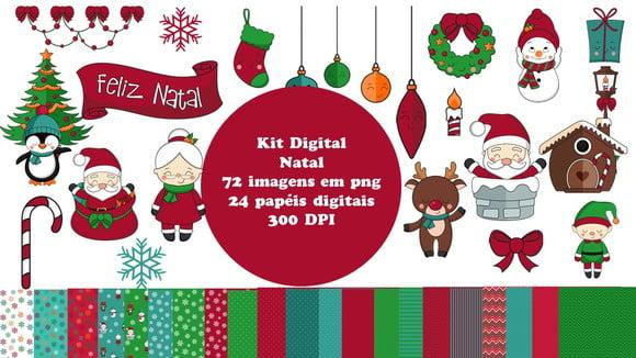 Kit Digital Natal Fofo