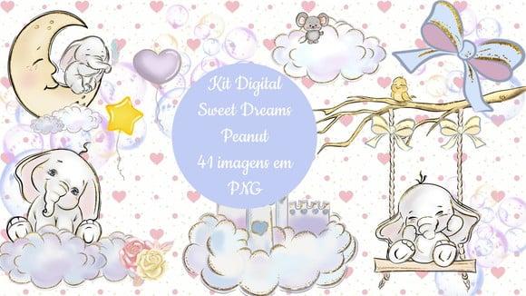 KIT DIGITAL SWEET DREAMS - ELEFANTINHO