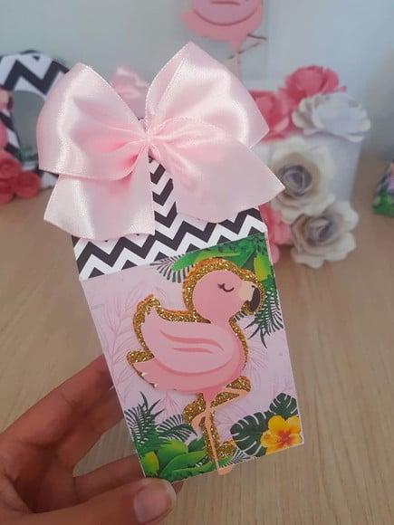 Kit Festa 20 Personalizados Flamingo Semi Luxo