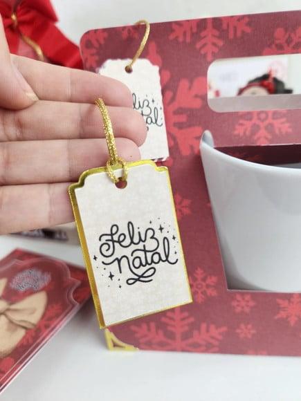 Tag Feliz Natal 3d - 5x3cm
