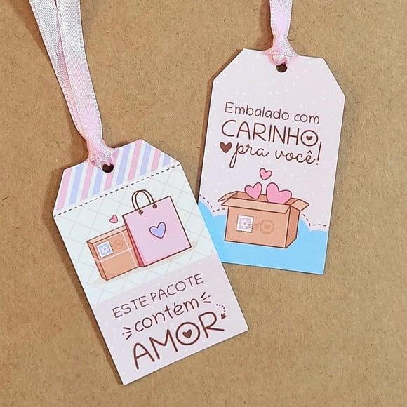 Tag Embalagem Fofa - 6x4cm (frete Grátis)