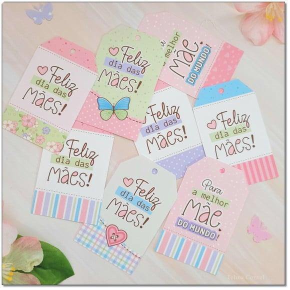 Tag Feliz Dia das Mães - 6x4cm (frete Grátis)