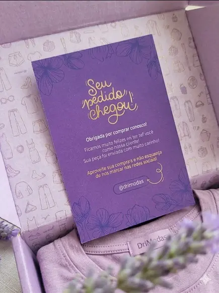 55 Cartões de Agradecimento Personalizado - 9x6,5cm