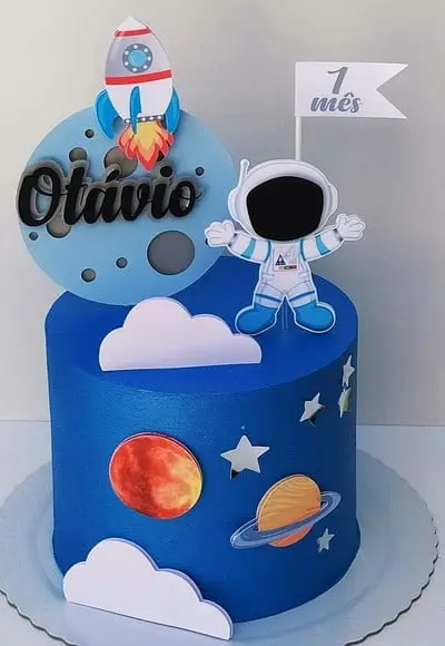 Arquivo de Corte Topo de Bolo Astronauta