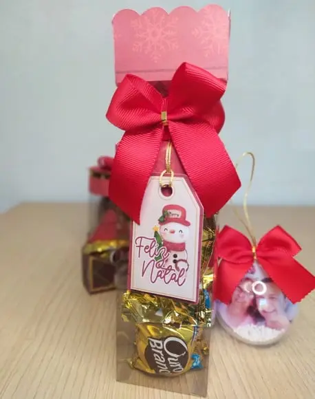 Caixa Presente Porta Bombom Natal