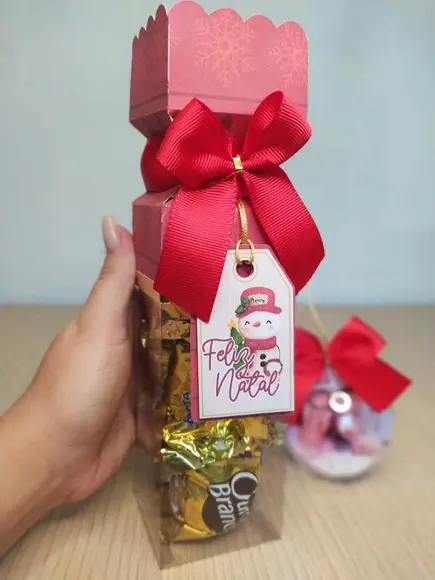 Caixa Presente Porta Bombom Natal