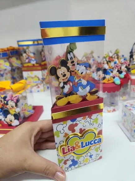 Caixa Triangular Dupla - Turma do Mickey