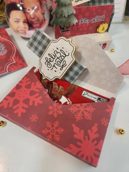 Caixa Porta Kitkat Natal