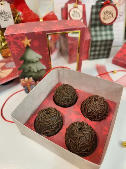 Caixa Porta 4 Docinhos de Natal