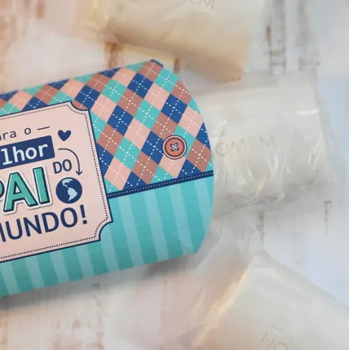 Caixinha para Sabonete ou Bombom - Dia dos Pais