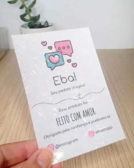 Cartão de Agradecimento ao Cliente - Arte Fixa