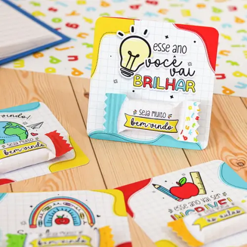 Cartão com Balinha - Volta Ás Aulas