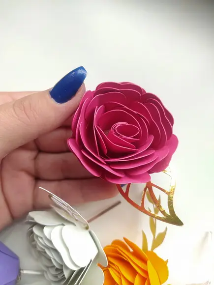 Flores de Papel para Topo de Bolo