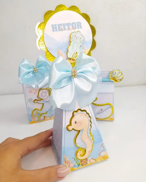 Kit 15 Personalizados - Fundo do Mar Aquarela
