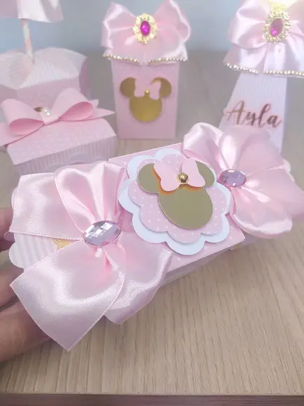 Kit 20 Personalizados - Minnie Rosa Luxo