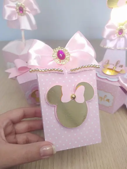 Kit 20 Personalizados - Minnie Rosa Luxo