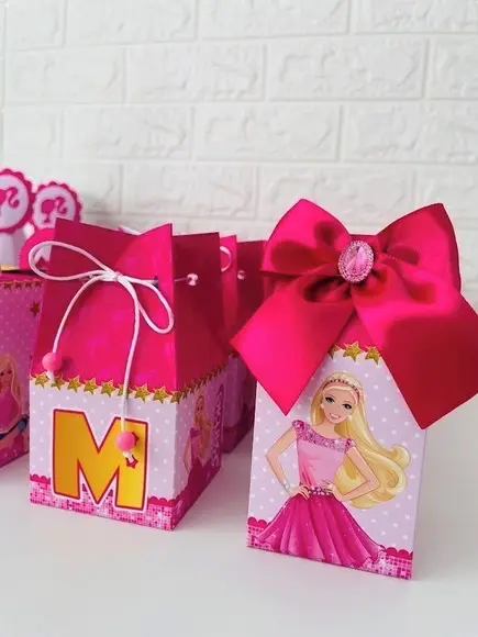 Kit 20 Personalizados Barbie Pink