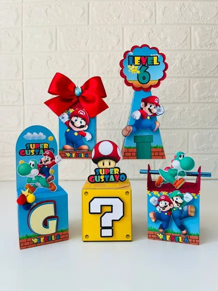 Kit 25 Personalizados Super Mario