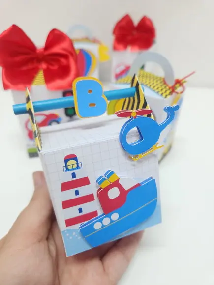Kit 30 Personalizados - Meios de Transporte