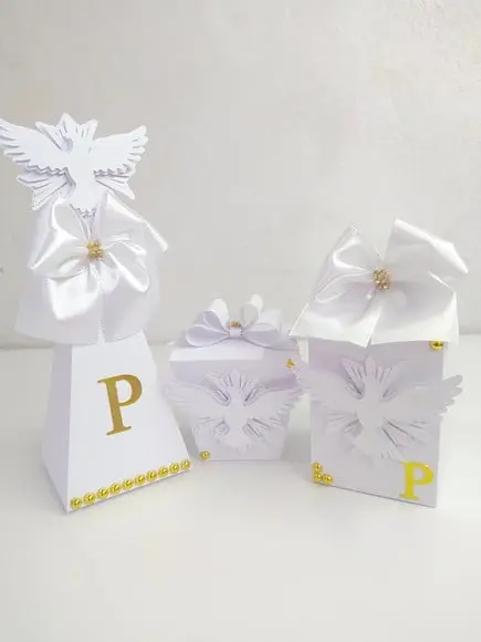 Kit 30 Personalizados Batizado Semi Luxo