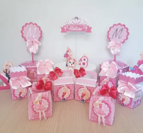 Kit 40 Personalizados Barbie
