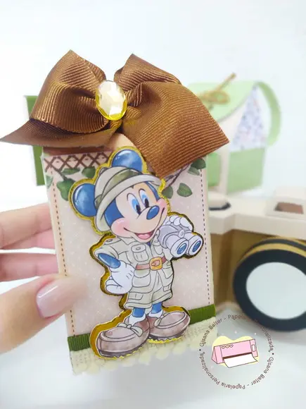 Kit 40 Personalizados Safari do Mickey