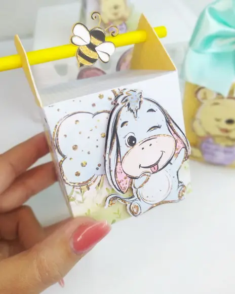 Kit 40 Personalizados Ursinho Pooh Baby