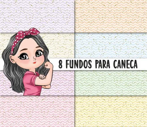Kit Digital Dia Internacional da Mulher - Cute