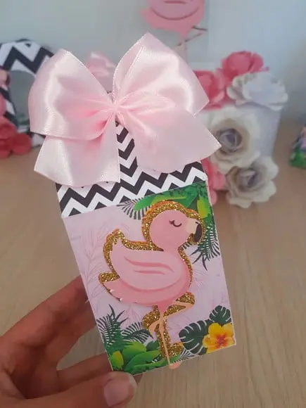 Kit Festa 20 Personalizados Flamingo Semi Luxo