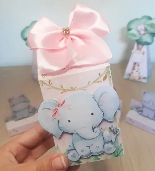 Kit Festa Safari Baby Rosa - 30 Personalizados