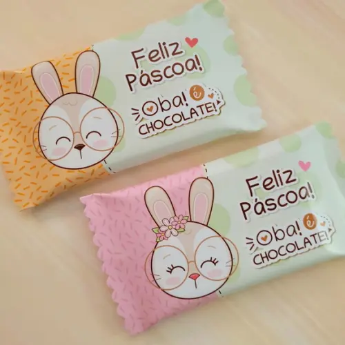Rótulo Adesivo para Kitkat Páscoa