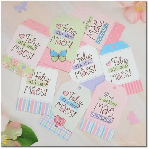 Tag Feliz Dia das Mães - 6x4cm (frete Grátis)