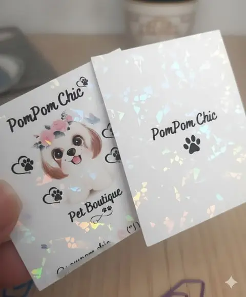 Tag Quadrada ou Redonda 5x5cm - Holográfica