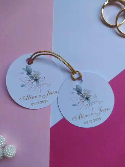 Tag Personalizada 4cm - Só Frente - Tiragem Pequena