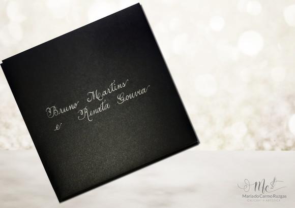 Caligrafia Artística em Convites - Casamento (50 Convites)
