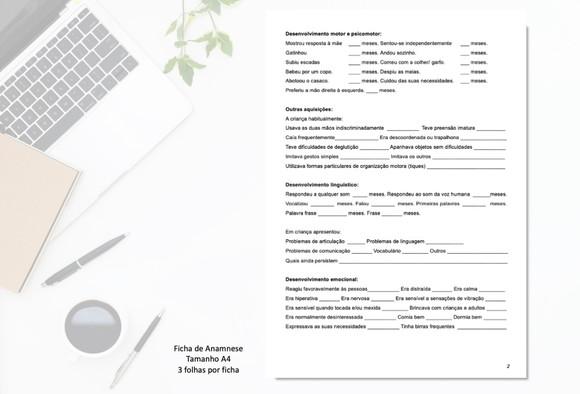 Ficha Anamnese Psicologia Infantil - Personalizada