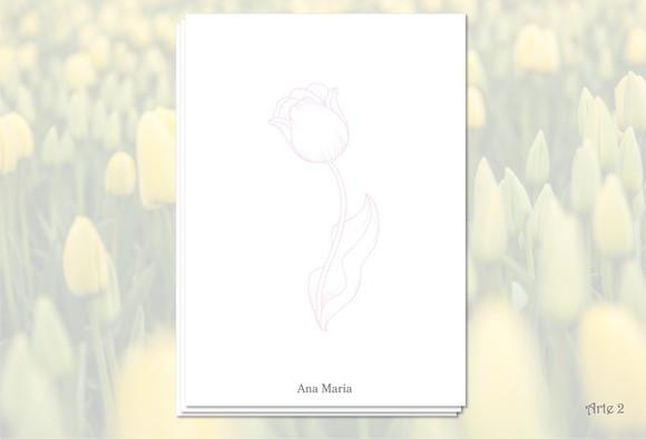 Papel de Carta Personalizado - Bloco de Notas - A5 - 100 Fls