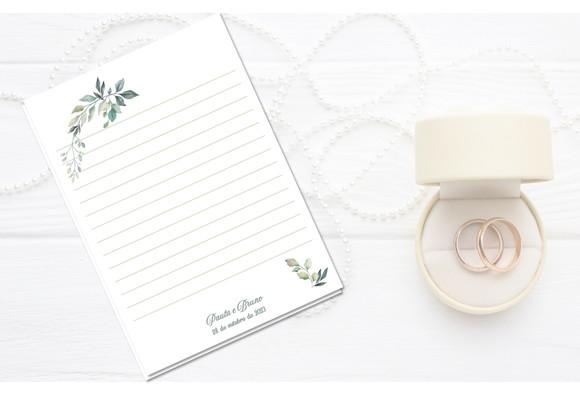 Papel de Carta Personalizado - Bloco de Notas - A5 - 100 Fls