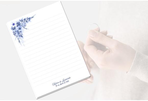 Papel de Carta Personalizado - Bloco de Notas - A5 - 100 Fls