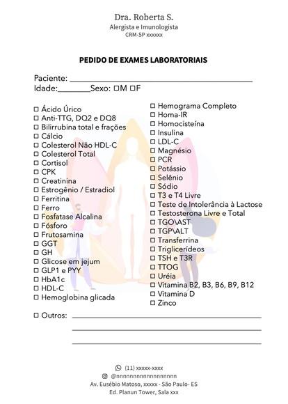 Pedidos de Exames Personalizados - A5 c/ 100 Fls