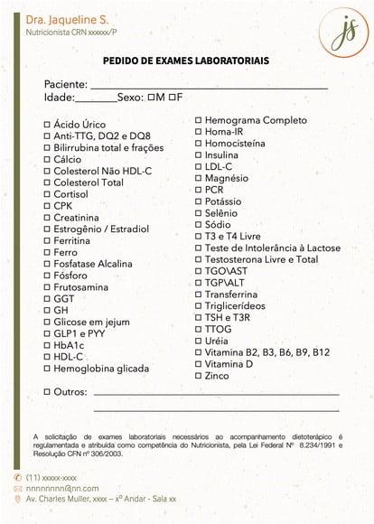Pedidos de Exames Personalizados - A5 c/ 100 Fls