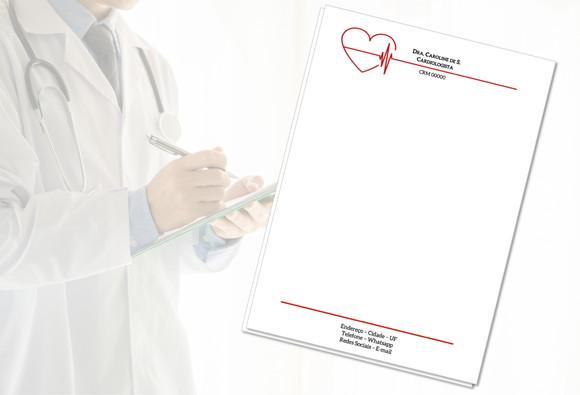Receituário Personalizado A5 - 100 Fls - Cardiologia