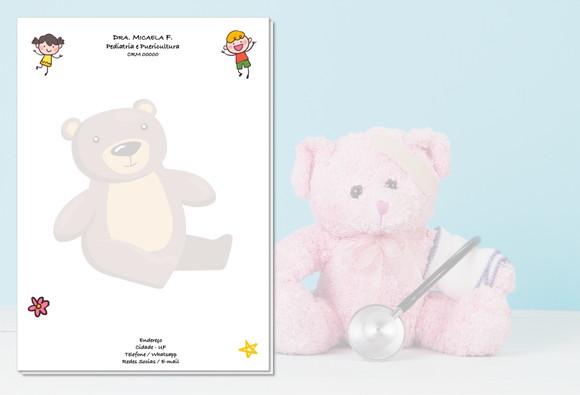 Receituário Personalizado A5 - 100 fls - Pediatria