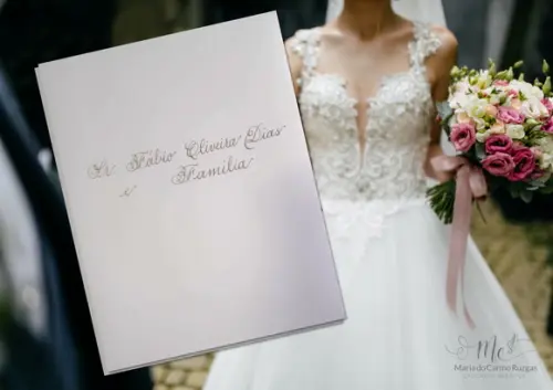 Caligrafia Artística em Convites - Casamento (50 Convites)