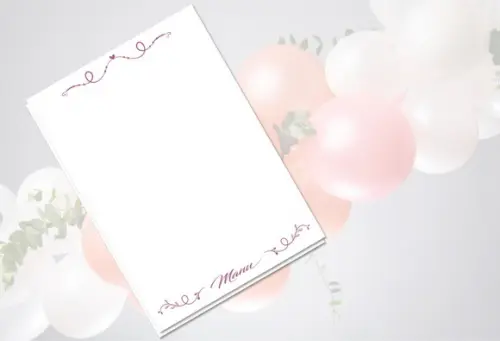 Papel de Carta Personalizado - Bloco de Notas - A5 - 100 Fls