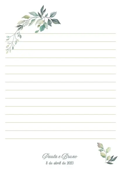Papel de Carta Personalizado - Bloco de Notas - A5 100 Fls
